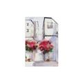 Picture of Red Floral Buildings _GroupedProduct_Rectangle_Portrait_Unframed_Print_Only_