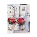 Picture of Red Floral Buildings _GroupedProduct_Rectangle_Portrait_Unframed_Print_Only_