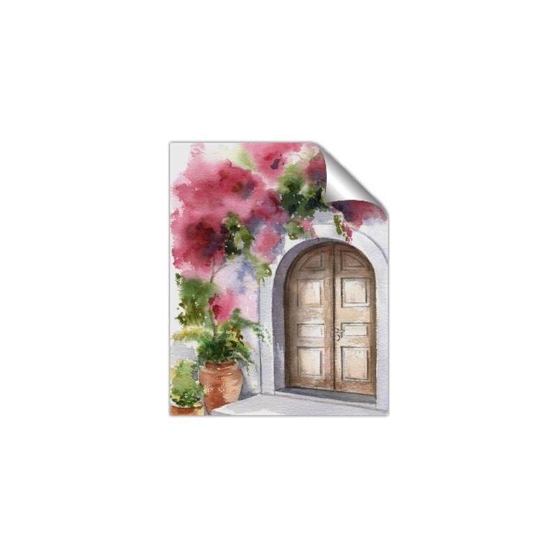 Picture of Red Floral Arch _GroupedProduct_Rectangle_Portrait_Unframed_Print_Only_