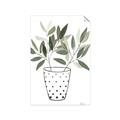 Picture of Leaves in Fun Vase I _GroupedProduct_Rectangle_Portrait_Unframed_Print_Only_