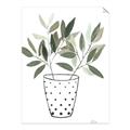 Picture of Leaves in Fun Vase I _GroupedProduct_Rectangle_Portrait_Unframed_Print_Only_