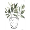 Picture of Leaves in Fun Vase I _GroupedProduct_Rectangle_Portrait_Unframed_Print_Only_