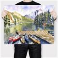 Picture of Canoe at Lake Louise  _GroupedProduct_Rectangle_Landscape_Canvas_