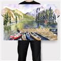 Picture of Canoe at Lake Louise  _GroupedProduct_Rectangle_Landscape_Canvas_