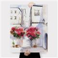 Picture of Red Floral Buildings _GroupedProduct_Rectangle_Portrait_Canvas_