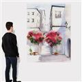Picture of Red Floral Buildings _GroupedProduct_Rectangle_Portrait_Canvas_