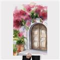 Picture of Red Floral Arch _GroupedProduct_Rectangle_Portrait_Canvas_
