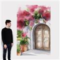 Picture of Red Floral Arch _GroupedProduct_Rectangle_Portrait_Canvas_