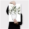 Picture of Leaves in Fun Vase I _GroupedProduct_Rectangle_Portrait_Canvas_
