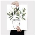 Picture of Leaves in Fun Vase I _GroupedProduct_Rectangle_Portrait_Canvas_
