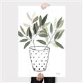 Picture of Leaves in Fun Vase I _GroupedProduct_Rectangle_Portrait_Canvas_