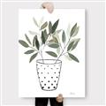 Picture of Leaves in Fun Vase I _GroupedProduct_Rectangle_Portrait_Canvas_