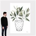 Picture of Leaves in Fun Vase I _GroupedProduct_Rectangle_Portrait_Canvas_
