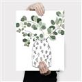 Picture of Leaves in Fun Vase II  _GroupedProduct_Rectangle_Portrait_Canvas_