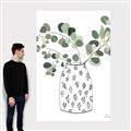 Picture of Leaves in Fun Vase II  _GroupedProduct_Rectangle_Portrait_Canvas_