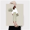 Picture of Palm Girl Fashion I _GroupedProduct_Rectangle_Portrait_Canvas_