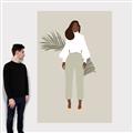 Picture of Palm Girl Fashion I _GroupedProduct_Rectangle_Portrait_Canvas_
