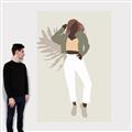 Picture of Palm Girl Fashion II  _GroupedProduct_Rectangle_Portrait_Canvas_