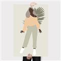 Picture of Palm Girl Fashion IV _GroupedProduct_Rectangle_Portrait_Canvas_