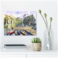 Picture of Canoe at Lake Louise  _GroupedProduct_Rectangle_Landscape_Canvas_