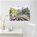 Picture of Canoe at Lake Louise  _GroupedProduct_Rectangle_Landscape_Canvas_
