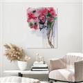Picture of Red Floral Lamp _GroupedProduct_Rectangle_Portrait_Canvas_