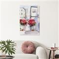 Picture of Red Floral Buildings _GroupedProduct_Rectangle_Portrait_Canvas_