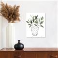 Picture of Leaves in Fun Vase I _GroupedProduct_Rectangle_Portrait_Canvas_