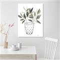 Picture of Leaves in Fun Vase I _GroupedProduct_Rectangle_Portrait_Canvas_
