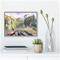Picture of Canoe at Lake Louise  _GroupedProduct_Rectangle_Landscape_Canvas_Framed_
