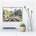 Picture of Canoe at Lake Louise  _GroupedProduct_Rectangle_Landscape_Canvas_Framed_