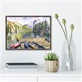 Picture of Canoe at Lake Louise  _GroupedProduct_Rectangle_Landscape_Canvas_Framed_