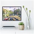 Picture of Canoe at Lake Louise  _GroupedProduct_Rectangle_Landscape_Canvas_Framed_