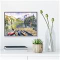 Picture of Canoe at Lake Louise  _GroupedProduct_Rectangle_Landscape_Canvas_Framed_