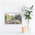 Picture of Canoe at Lake Louise  _GroupedProduct_Rectangle_Landscape_Canvas_Framed_