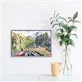 Picture of Canoe at Lake Louise  _GroupedProduct_Rectangle_Landscape_Canvas_Framed_