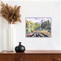 Picture of Canoe at Lake Louise  _GroupedProduct_Rectangle_Landscape_Canvas_Framed_