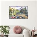 Picture of Canoe at Lake Louise  _GroupedProduct_Rectangle_Landscape_Canvas_Framed_