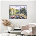 Picture of Canoe at Lake Louise  _GroupedProduct_Rectangle_Landscape_Canvas_Framed_
