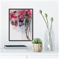 Picture of Red Floral Lamp _GroupedProduct_Rectangle_Portrait_Canvas_Framed_