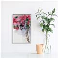 Picture of Red Floral Lamp _GroupedProduct_Rectangle_Portrait_Canvas_Framed_