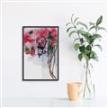 Picture of Red Floral Lamp _GroupedProduct_Rectangle_Portrait_Canvas_Framed_