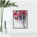 Picture of Red Floral Lamp _GroupedProduct_Rectangle_Portrait_Canvas_Framed_