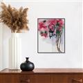 Picture of Red Floral Lamp _GroupedProduct_Rectangle_Portrait_Canvas_Framed_