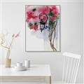 Picture of Red Floral Lamp _GroupedProduct_Rectangle_Portrait_Canvas_Framed_