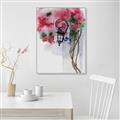 Picture of Red Floral Lamp _GroupedProduct_Rectangle_Portrait_Canvas_Framed_