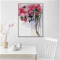 Picture of Red Floral Lamp _GroupedProduct_Rectangle_Portrait_Canvas_Framed_