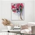 Picture of Red Floral Lamp _GroupedProduct_Rectangle_Portrait_Canvas_Framed_