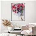 Picture of Red Floral Lamp _GroupedProduct_Rectangle_Portrait_Canvas_Framed_