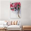 Picture of Red Floral Lamp _GroupedProduct_Rectangle_Portrait_Canvas_Framed_